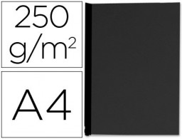 CJ100 tapas encuadernación Q-Connect cartón negro simil-piel 250 g/m² A-4